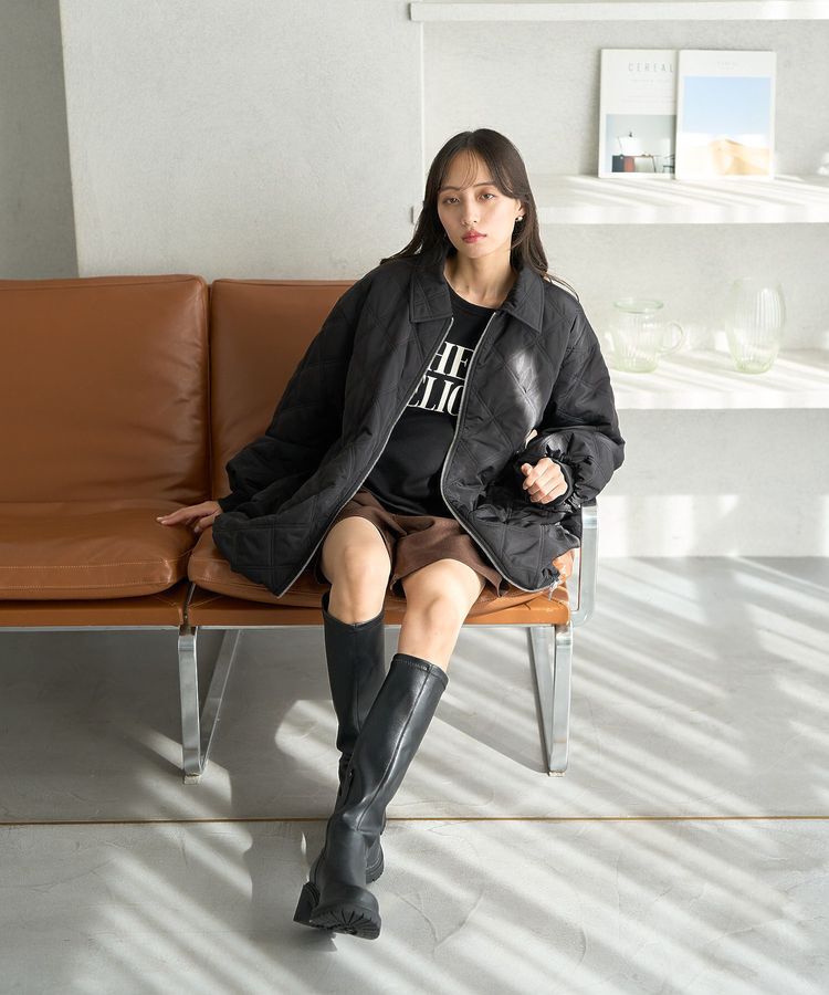 earth music&ecology「【WEB限定】ダブルステッチキルティングコート」|その他|