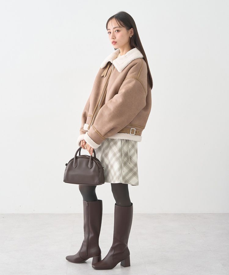 earth music&ecology「フェイクムートンジャケット」|ブルゾン・スタジャン|