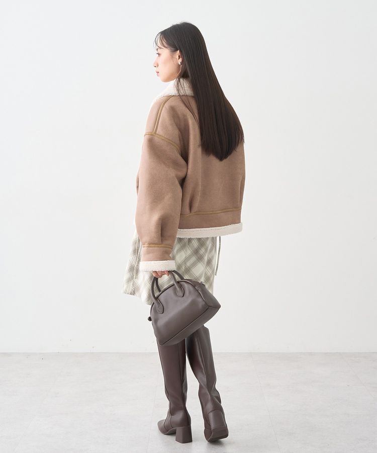 earth music&ecology「フェイクムートンジャケット」|ブルゾン・スタジャン|