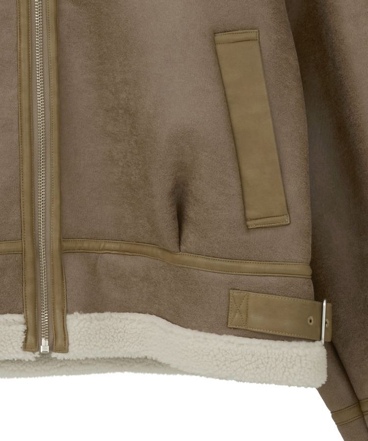 earth music&ecology「フェイクムートンジャケット」|ブルゾン・スタジャン|