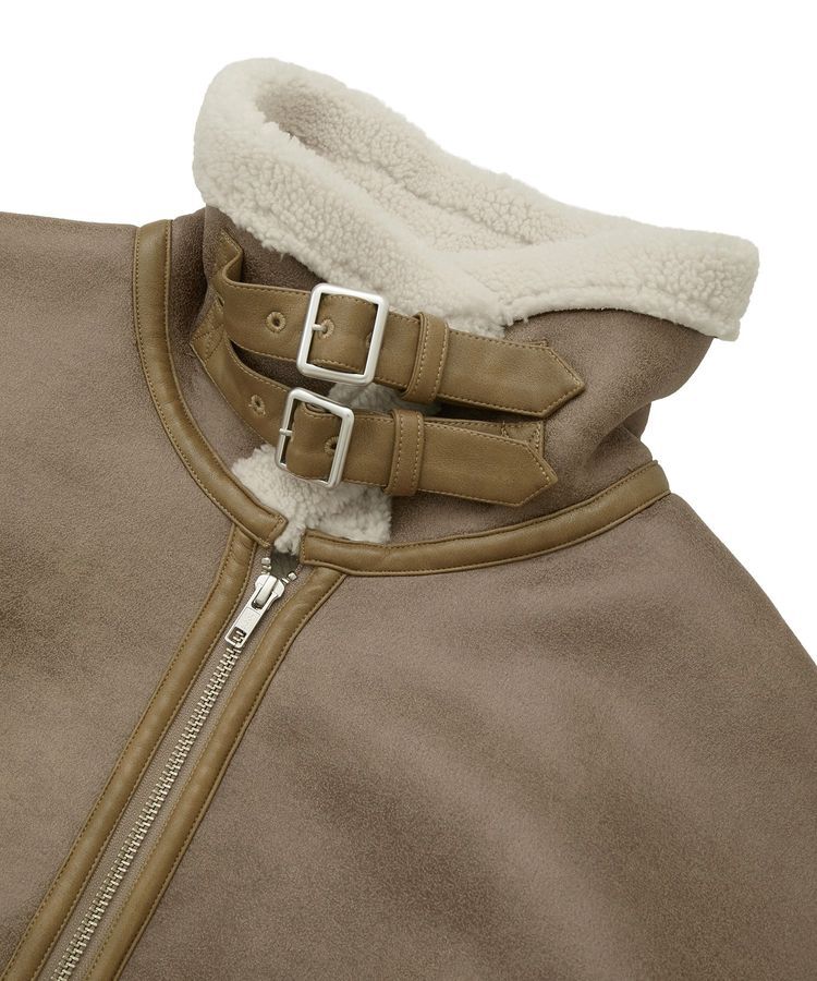 earth music&ecology「フェイクムートンジャケット」|ブルゾン・スタジャン|