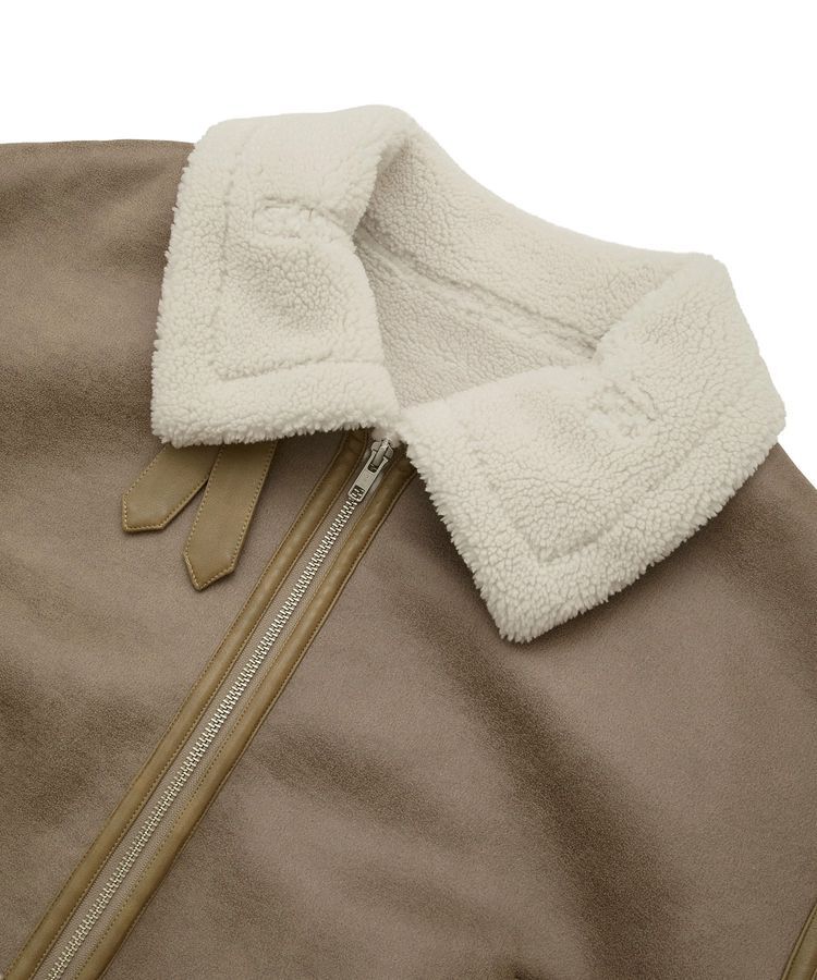 earth music&ecology「フェイクムートンジャケット」|ブルゾン・スタジャン|