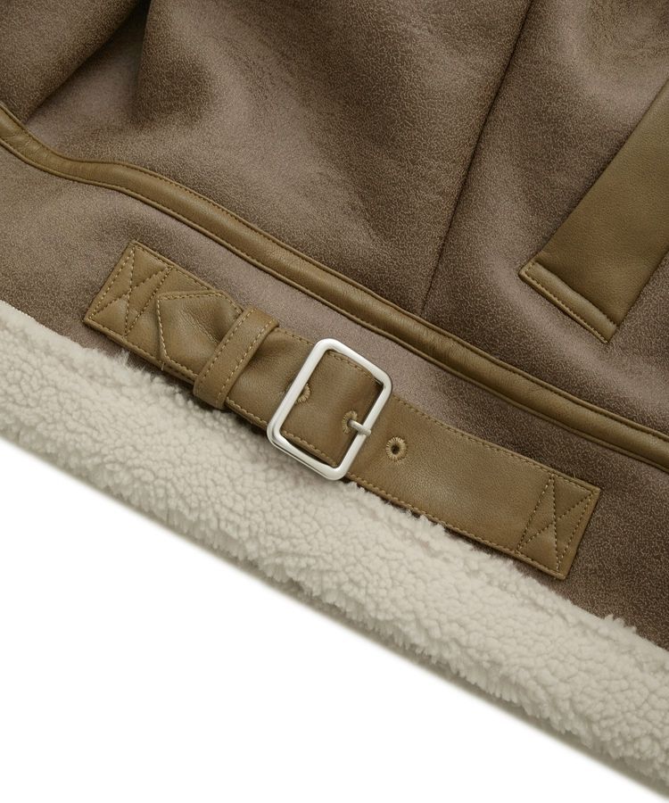 earth music&ecology「フェイクムートンジャケット」|ブルゾン・スタジャン|