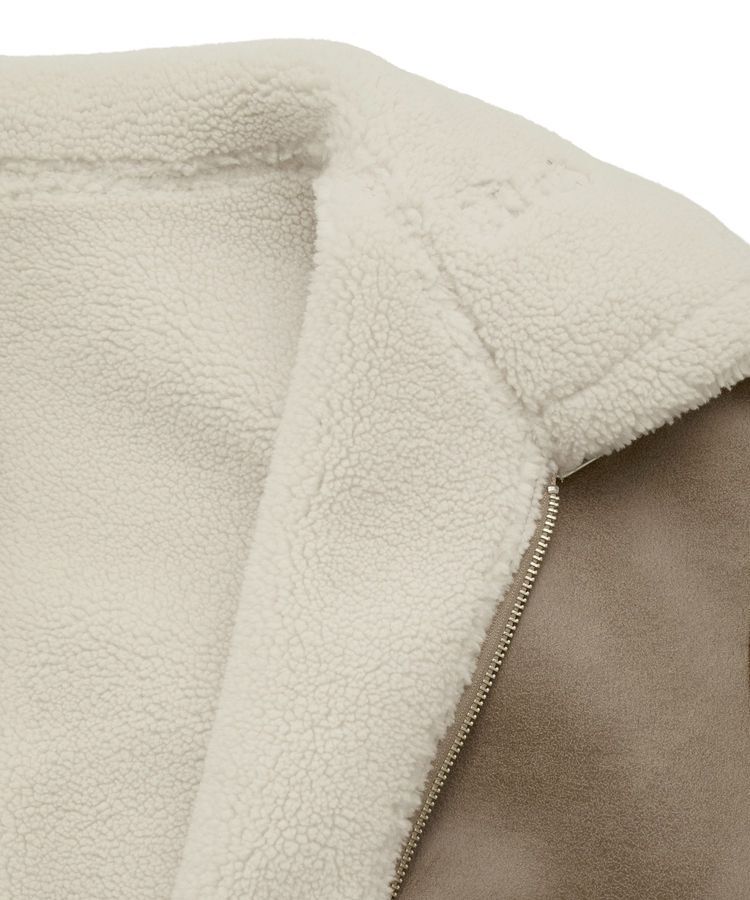 earth music&ecology「フェイクムートンジャケット」|ブルゾン・スタジャン|