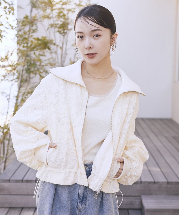 earth music&ecology「レースリバーシブルブルゾン」|ブルゾン・スタジャン|