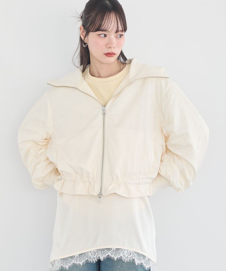 earth music&ecology「レースリバーシブルブルゾン」|ブルゾン・スタジャン|