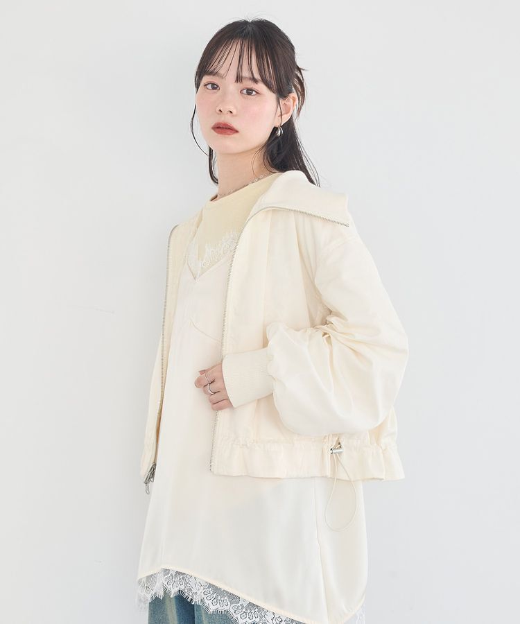 earth music&ecology「レースリバーシブルブルゾン」|ブルゾン・スタジャン|