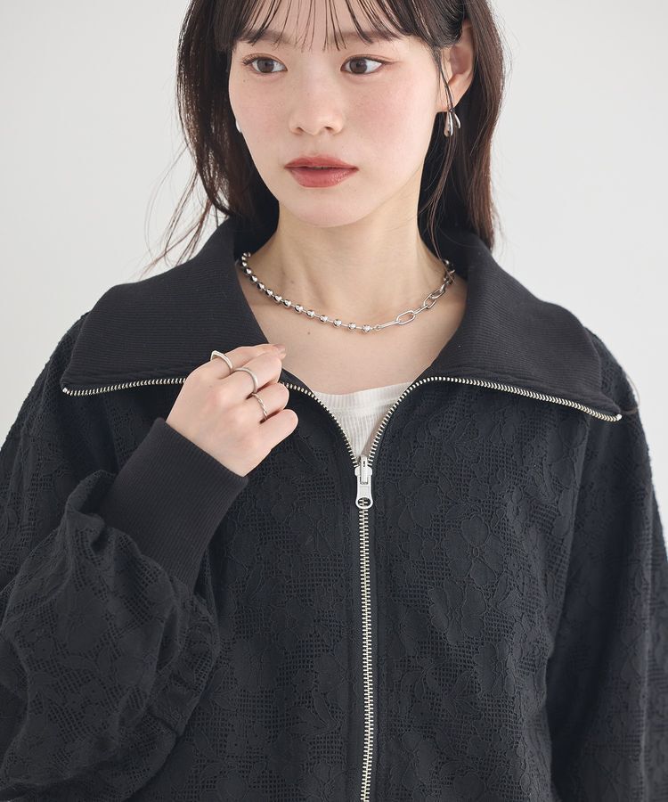 earth music&ecology「レースリバーシブルブルゾン」|ブルゾン・スタジャン|