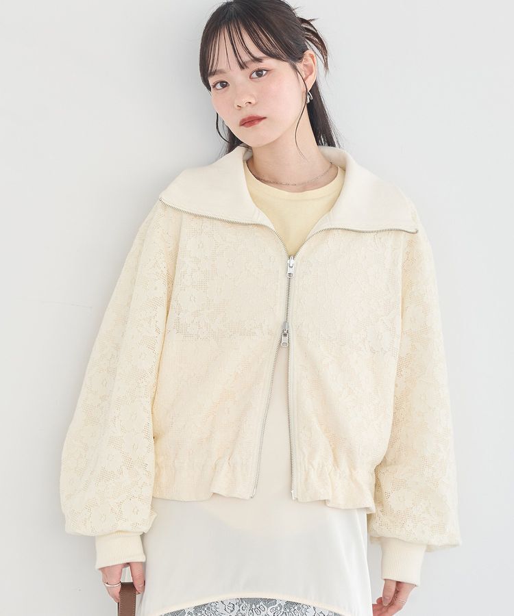 earth music&ecology「レースリバーシブルブルゾン」|ブルゾン・スタジャン|