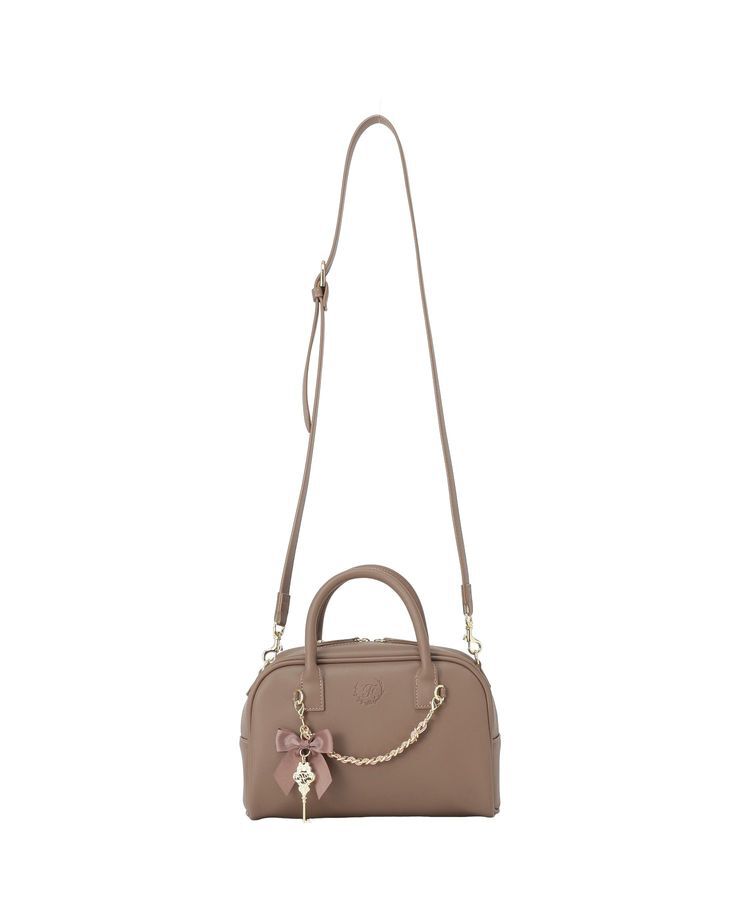 Maison de FLEUR「チャーム付きスクエアボストンバッグ」|ハンドバッグ|