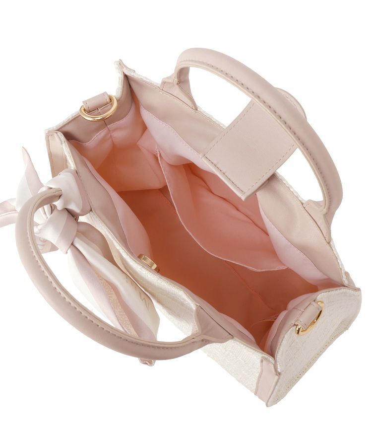 Maison de FLEUR「スカーフ付きツイード2Wayバッグ」|ハンドバッグ|