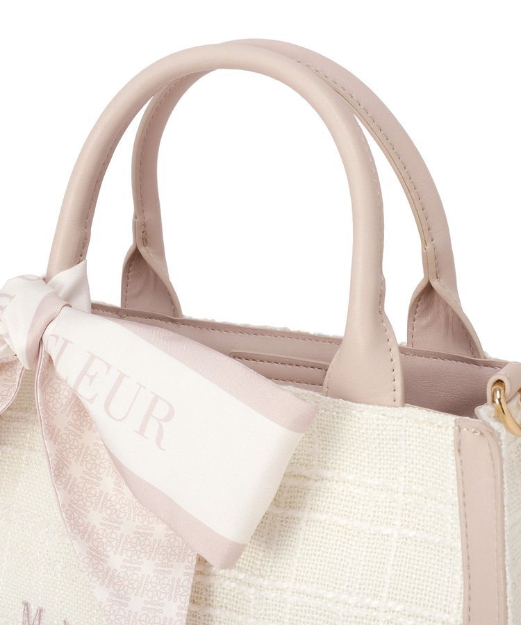 Maison de FLEUR「スカーフ付きツイード2Wayバッグ」|ハンドバッグ|