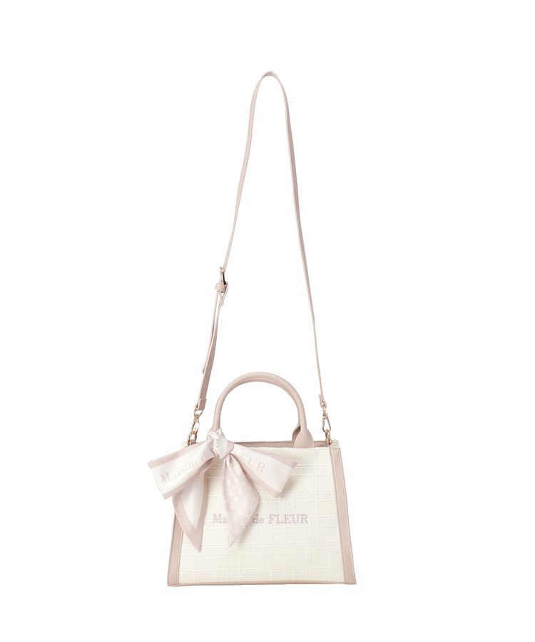 Maison de FLEUR「スカーフ付きツイード2Wayバッグ」|ハンドバッグ|