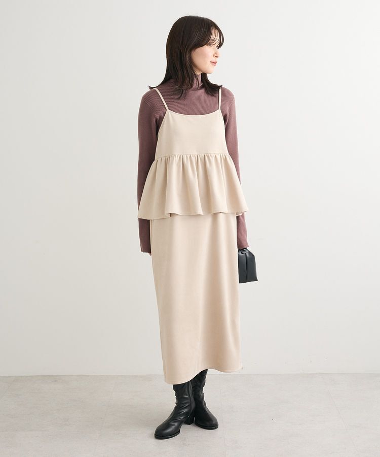 Green Parks「・swing by 袖パールボタンフレアリブニット」|ニット・セーター|