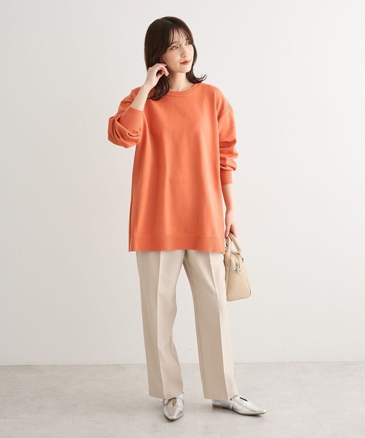 Green Parks「もちやわサイドリブニットチュニック」|ニット・セーター|