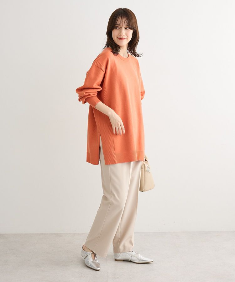 Green Parks「もちやわサイドリブニットチュニック」|ニット・セーター|