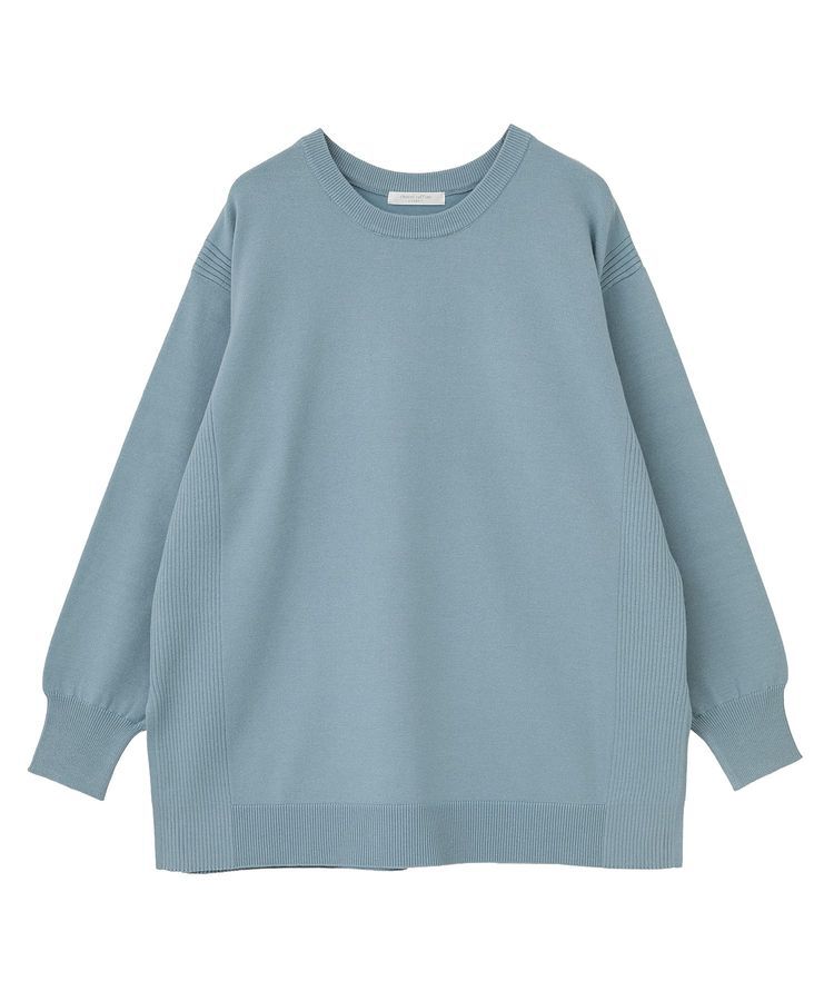 Green Parks「もちやわサイドリブニットチュニック」|ニット・セーター|