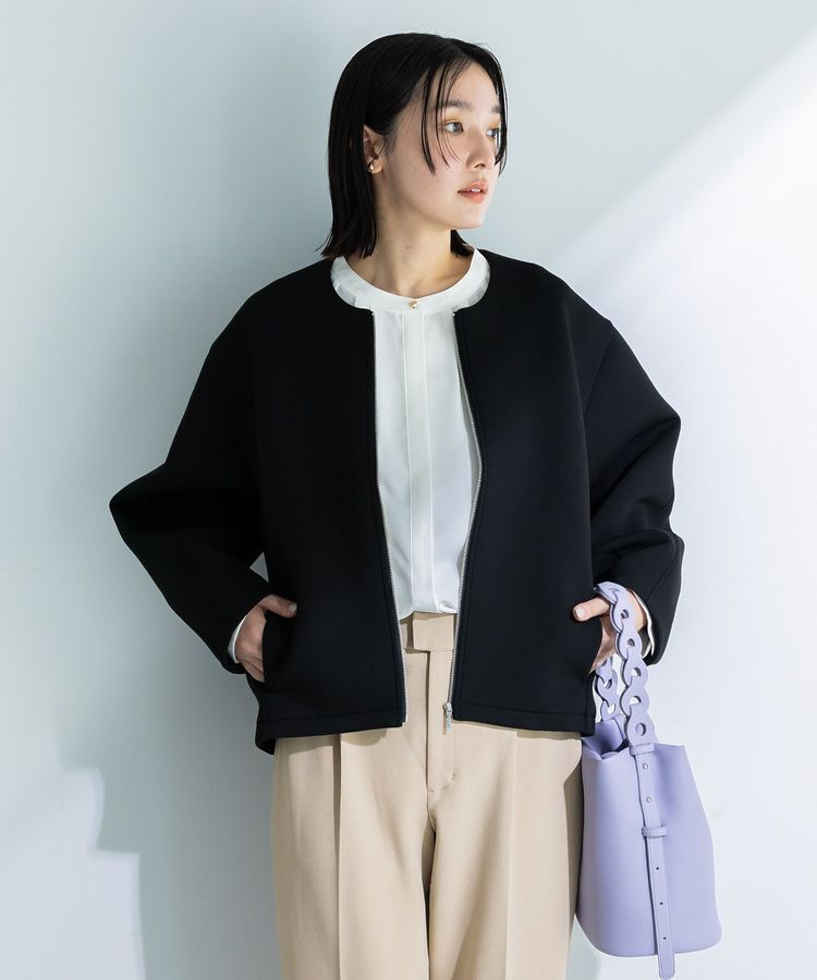 Green Parks「ZIPカラーブルゾン」|ブルゾン・スタジャン|Black