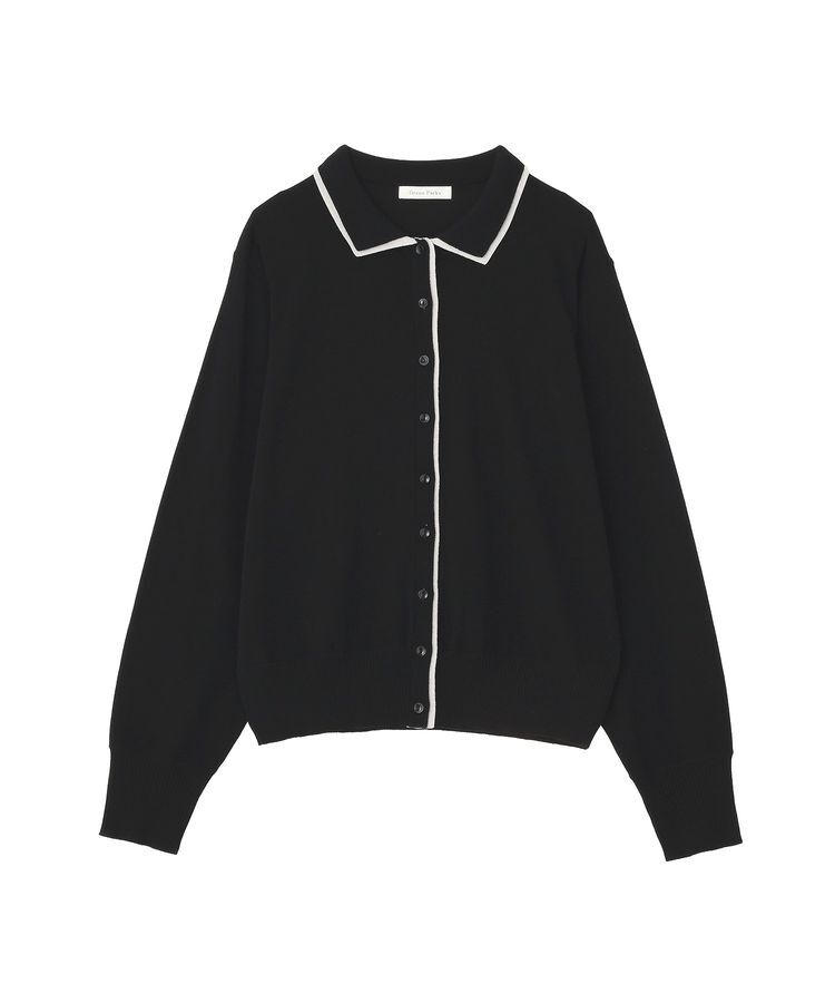 Green Parks「ここちニット衿付き配色プルオーバー」|ニット・セーター|