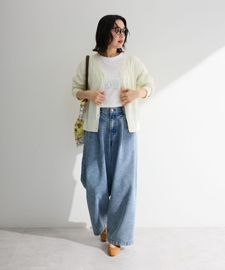 Green Parks「レースドッキングニットカーディガン」|カーディガン|