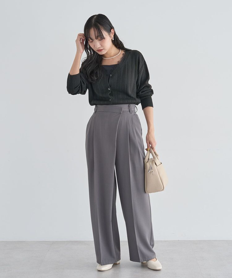 Green Parks「レースドッキングニットカーディガン」|カーディガン|