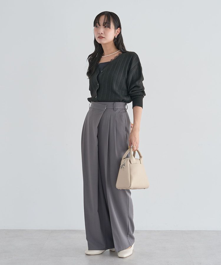 Green Parks「レースドッキングニットカーディガン」|カーディガン|