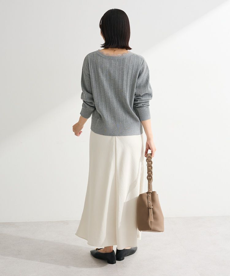 Green Parks「レースドッキングニットカーディガン」|カーディガン|