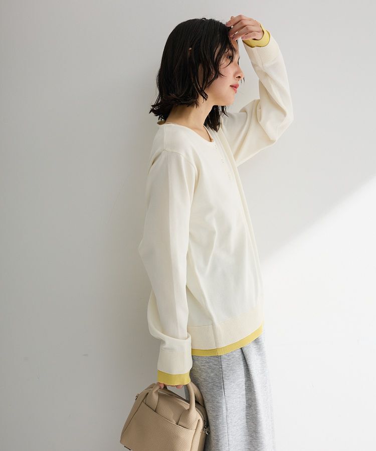 Green Parks「ヘンリーネックレイヤードニットプルオーバー」|ニット・セーター|