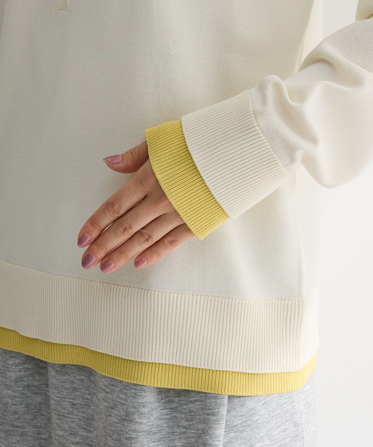 Green Parks「ヘンリーネックレイヤードニットプルオーバー」|ニット・セーター|