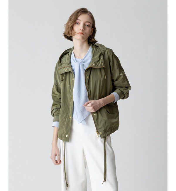 allureville「リモンタナイロンモッズブルゾン」|ブルゾン・スタジャン|カーキ