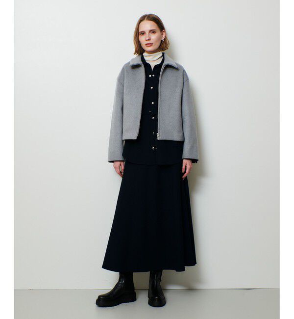 allureville「ジーロンラムステンカラーブルゾン」|ブルゾン・スタジャン|