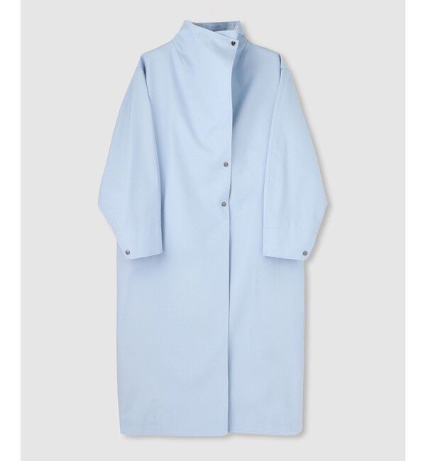 allureville「スタンドカラーコクーンコート」|ダッフルコート|サックス