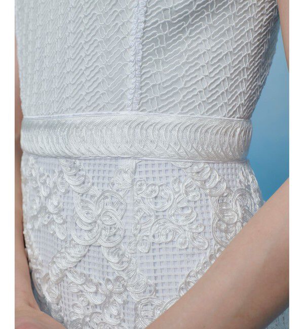 LOULOU WILLOUGHBY「【LOULOU WILLOUGHBY】コード刺繍ドッキングワンピース」|ドレス|