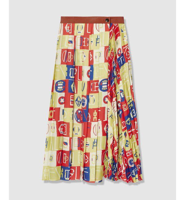 allureville「パッチワークプリントプリーツスカート」|スカート|