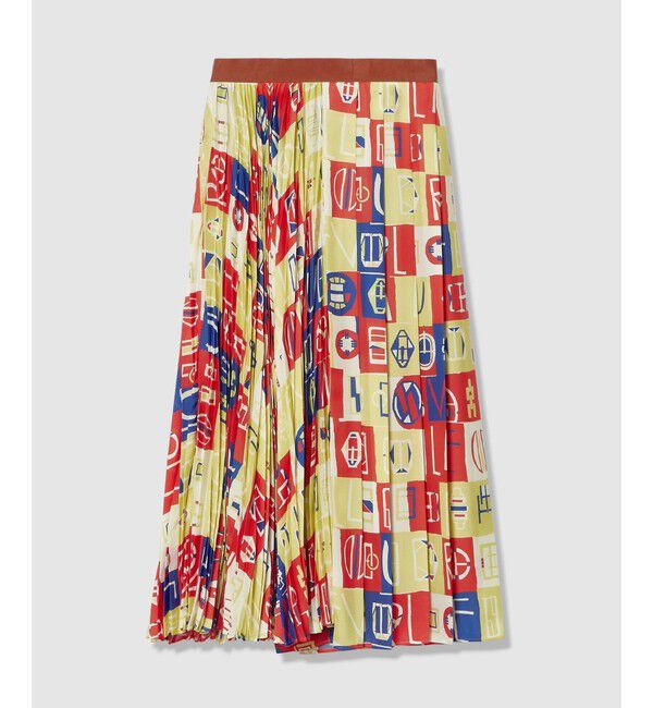 allureville「パッチワークプリントプリーツスカート」|スカート|