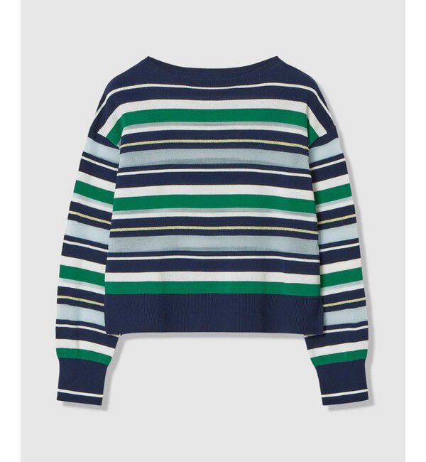 allureville「異素材ＭＩＸマルチボーダープルオーバー」|ニット・セーター|