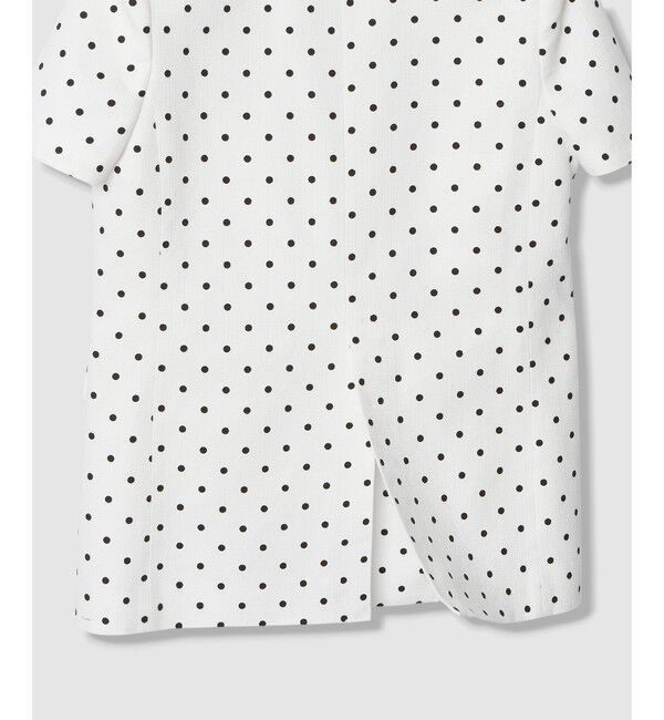 LOULOU WILLOUGHBY「【LOULOU WILLOUGHBY】リネン混ドットハーフスリーブジャケット」|テーラードジャケット|