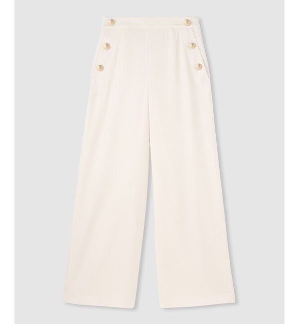 allureville「デニムライクマリンパンツ」|チノ|ホワイト