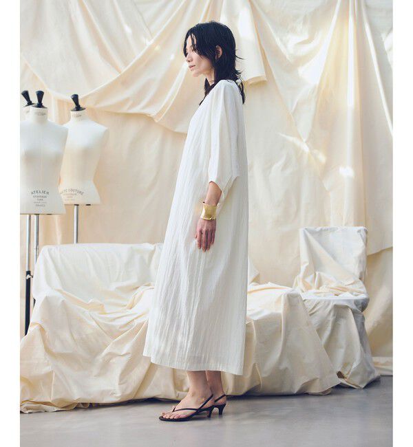allureville「【ATELIER Line】リヨセルナイロンコクーンワンピース」|ワンピース|