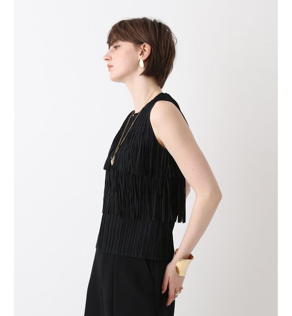 allureville「プリーツフリンジプルオーバー」|Tシャツ・カットソー|