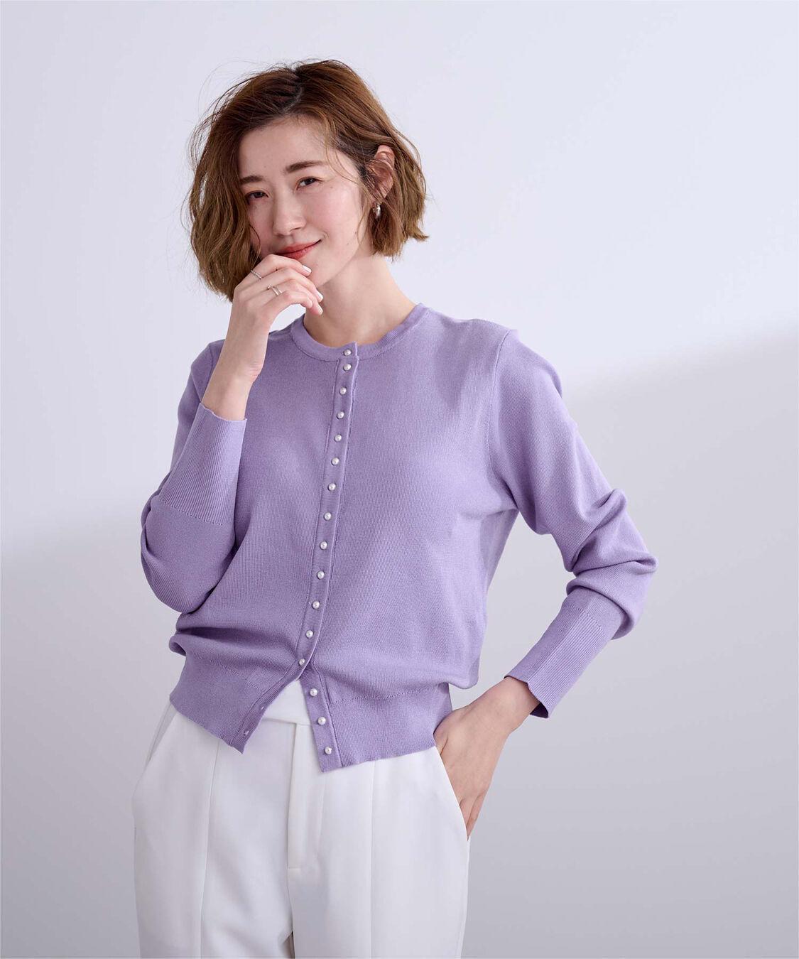 ur's「2wayパール釦ニットカーディガン」|ニット・セーター|