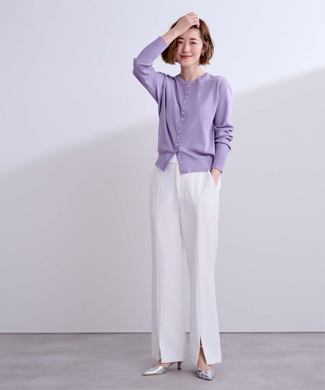 ur's「2wayパール釦ニットカーディガン」|ニット・セーター|