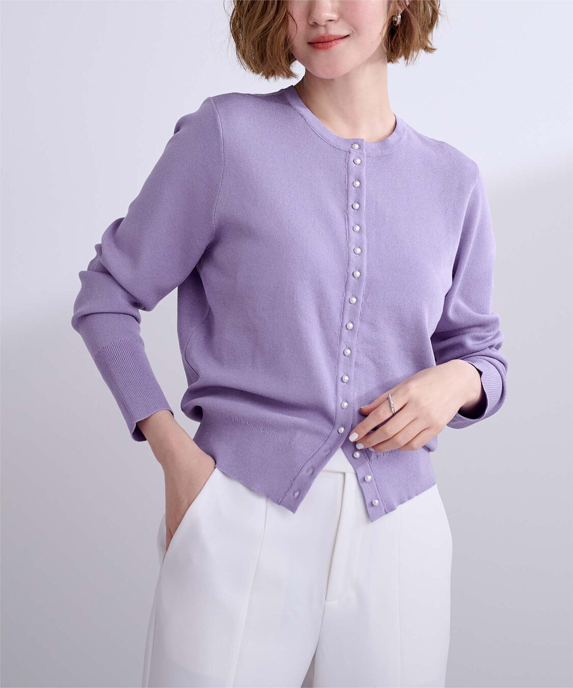 ur's「2wayパール釦ニットカーディガン」|ニット・セーター|