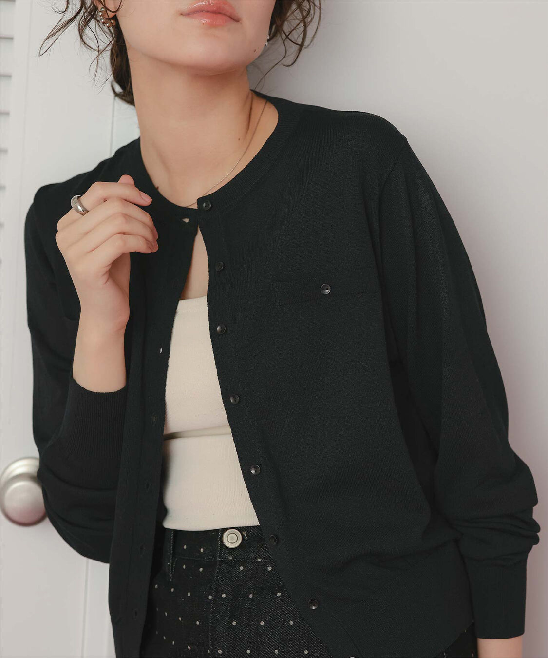 titivate「UVケアコンパクトニットカーディガン」|ニット・セーター|