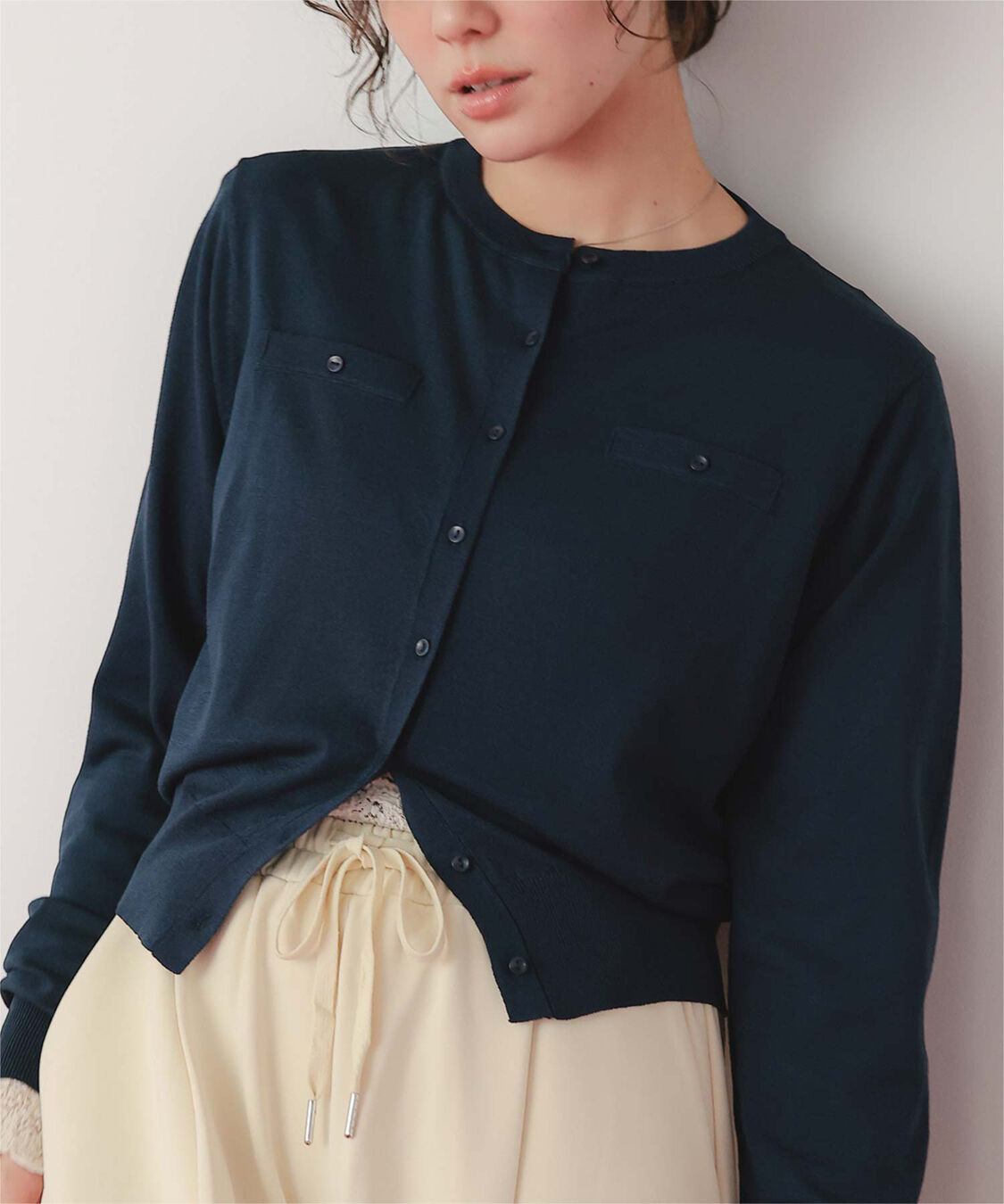 titivate「UVケアコンパクトニットカーディガン」|ニット・セーター|