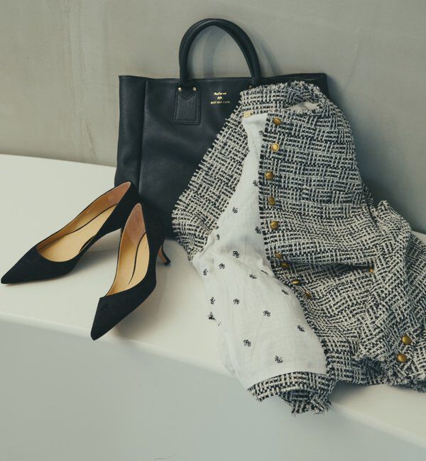  「アソートツィードノーカラージャケット」|テーラードジャケット|