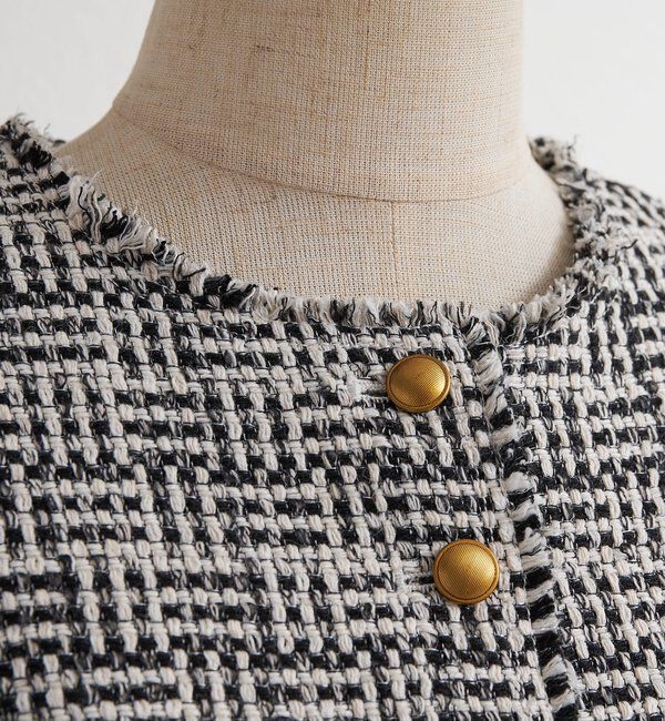  「アソートツィードノーカラージャケット」|テーラードジャケット|