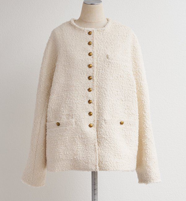  「アソートツィードノーカラージャケット」|テーラードジャケット|