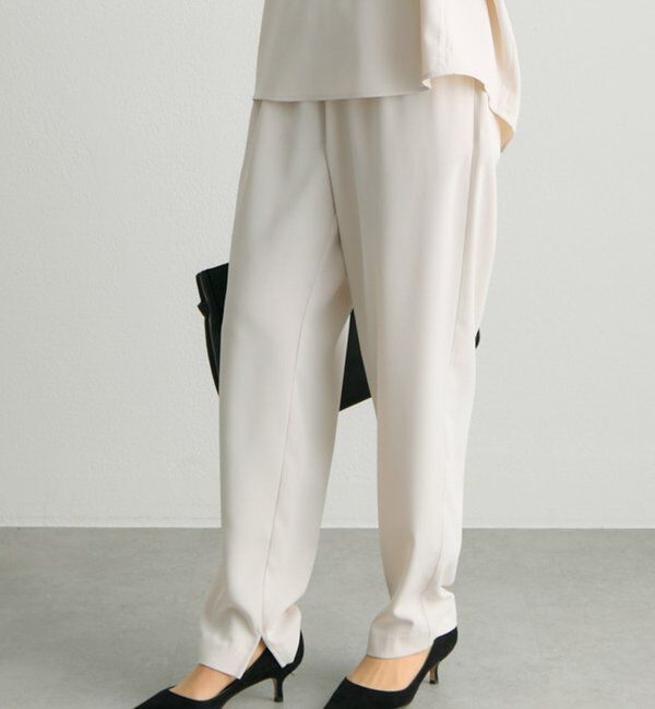  「【Du noir】ストレッチジョーゼットインスリットパンツ」|その他|