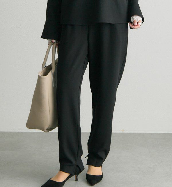  「【Du noir】ストレッチジョーゼットインスリットパンツ」|その他|